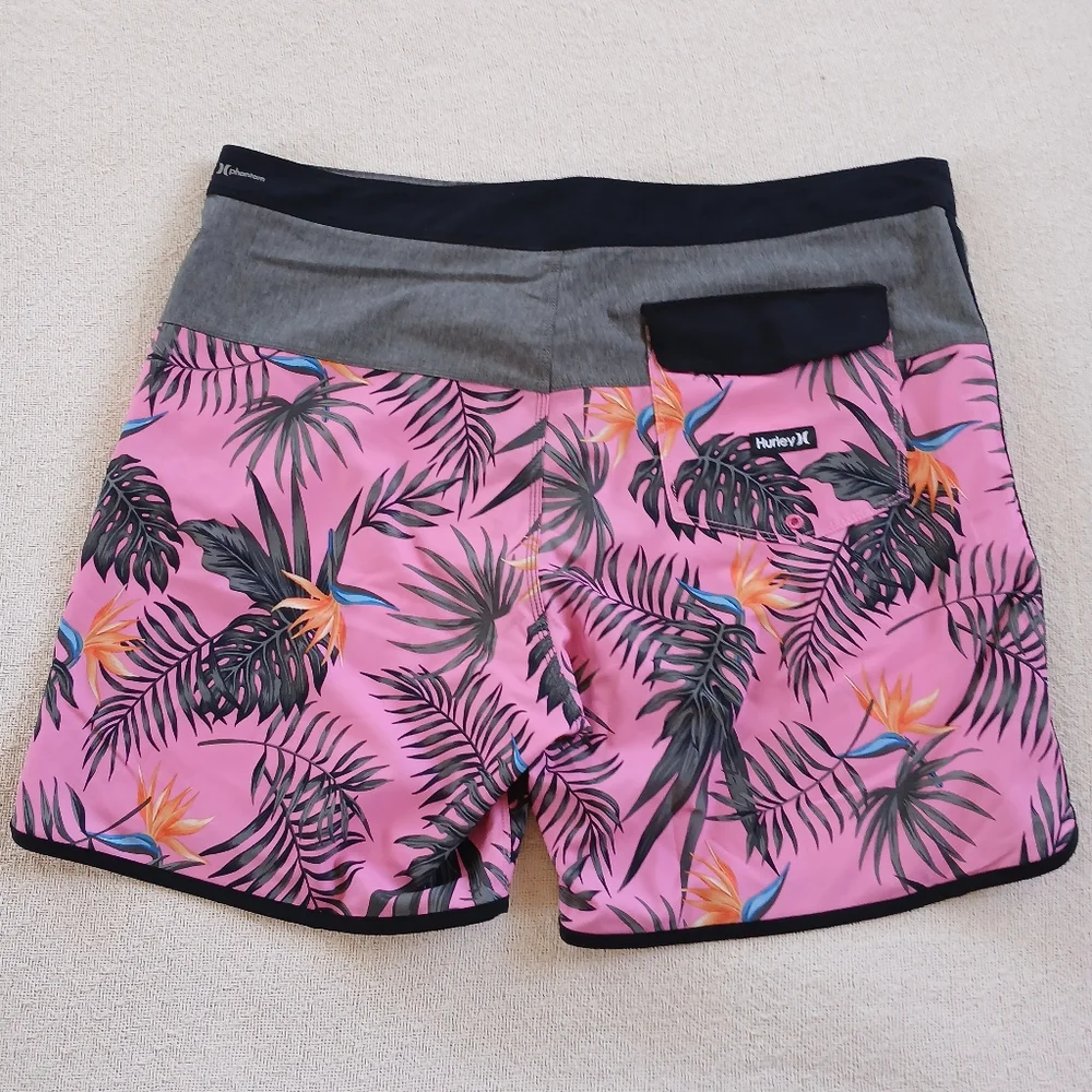 hurley ♡ phantom exotic boardshorts tropical swim shorts mens 38 beach surf